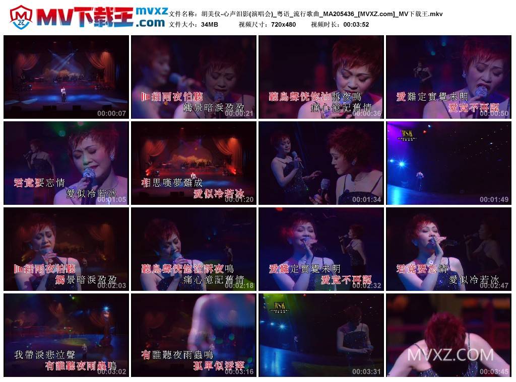 胡美仪-心声泪影(演唱会)_粤语_流行歌曲_MA205436